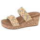 Corkys Footwear - Women's Total Knockout Raffia & Rhinestone Wedge