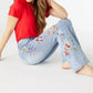 Coco + Carmen - Everstretch Flare with Bright Color Embroidery Jeans
