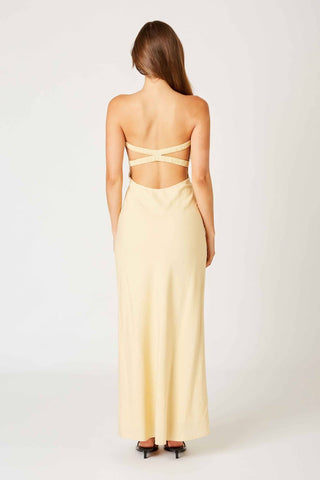 Cotton Candy - Linen Strapless Maxi Dress