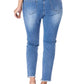 Coco + Carmen - Asra Tummy Control Embroidered Denim Capris