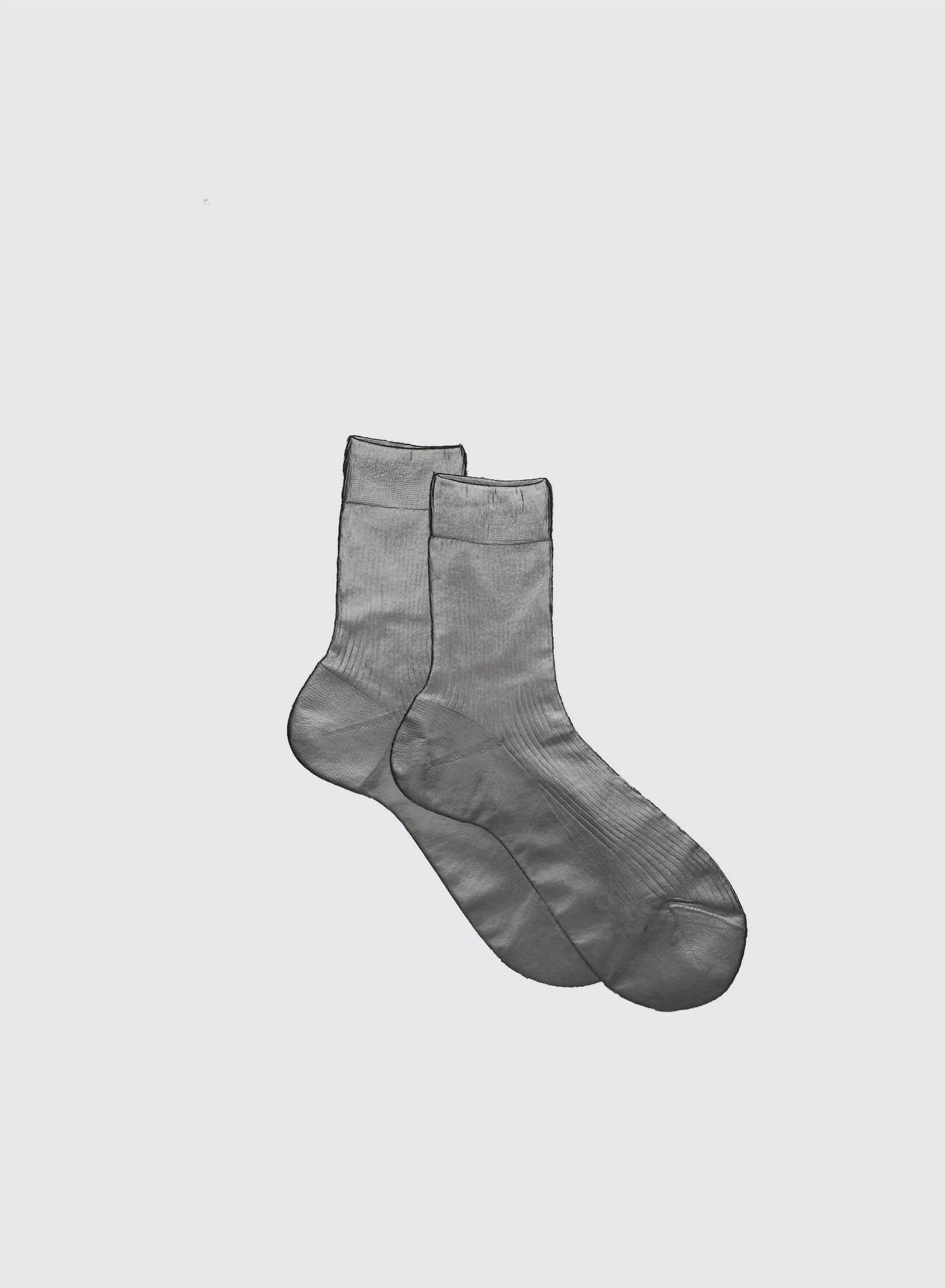 Maria La Rosa - Women's One Ribbed Laminated Metallic Socks