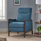 Drury Contemporary Fabric Upholstered Pushback Recliner