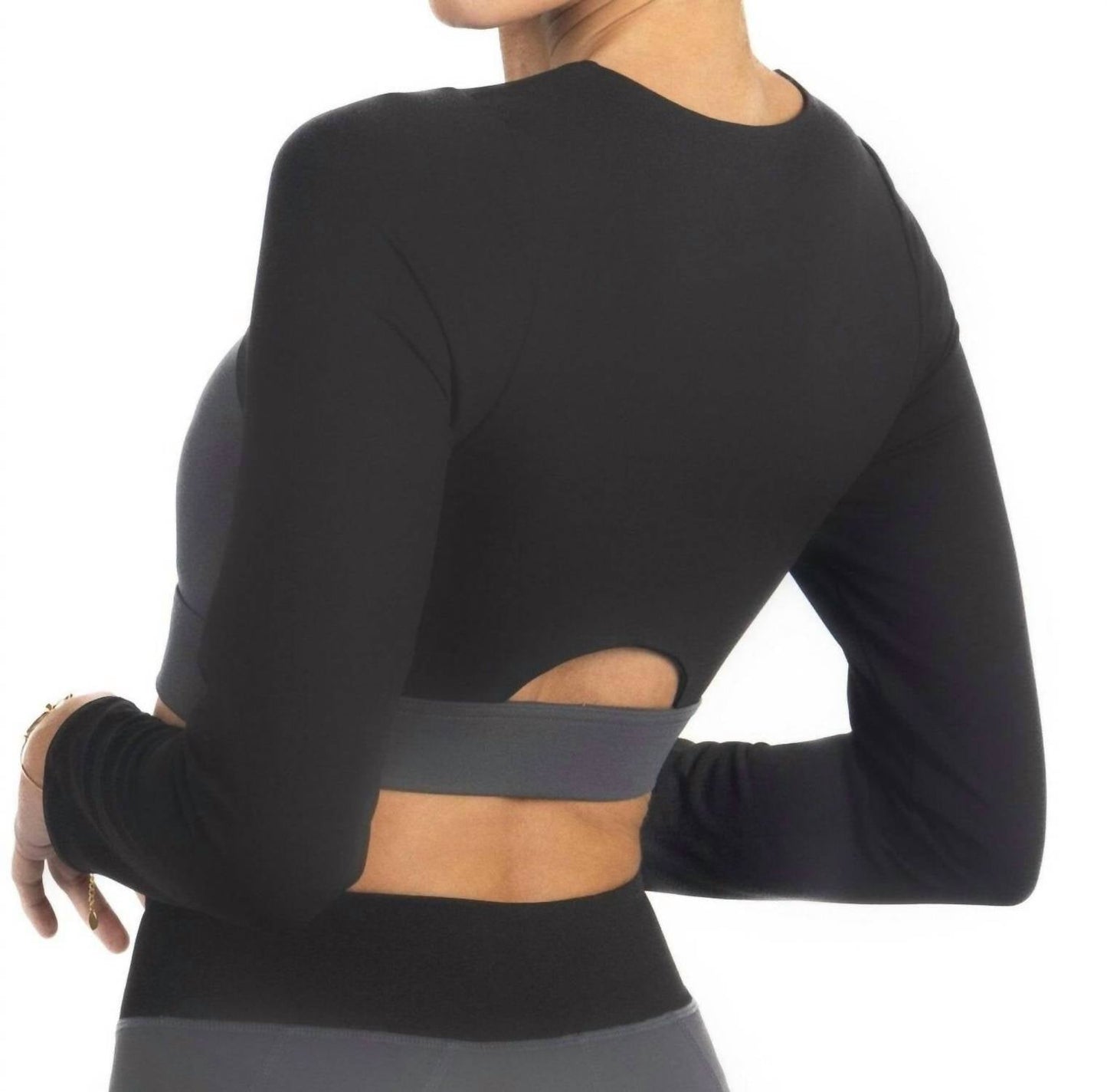 Akalia - Alisha Color Block Activewear Long Sleeve Top