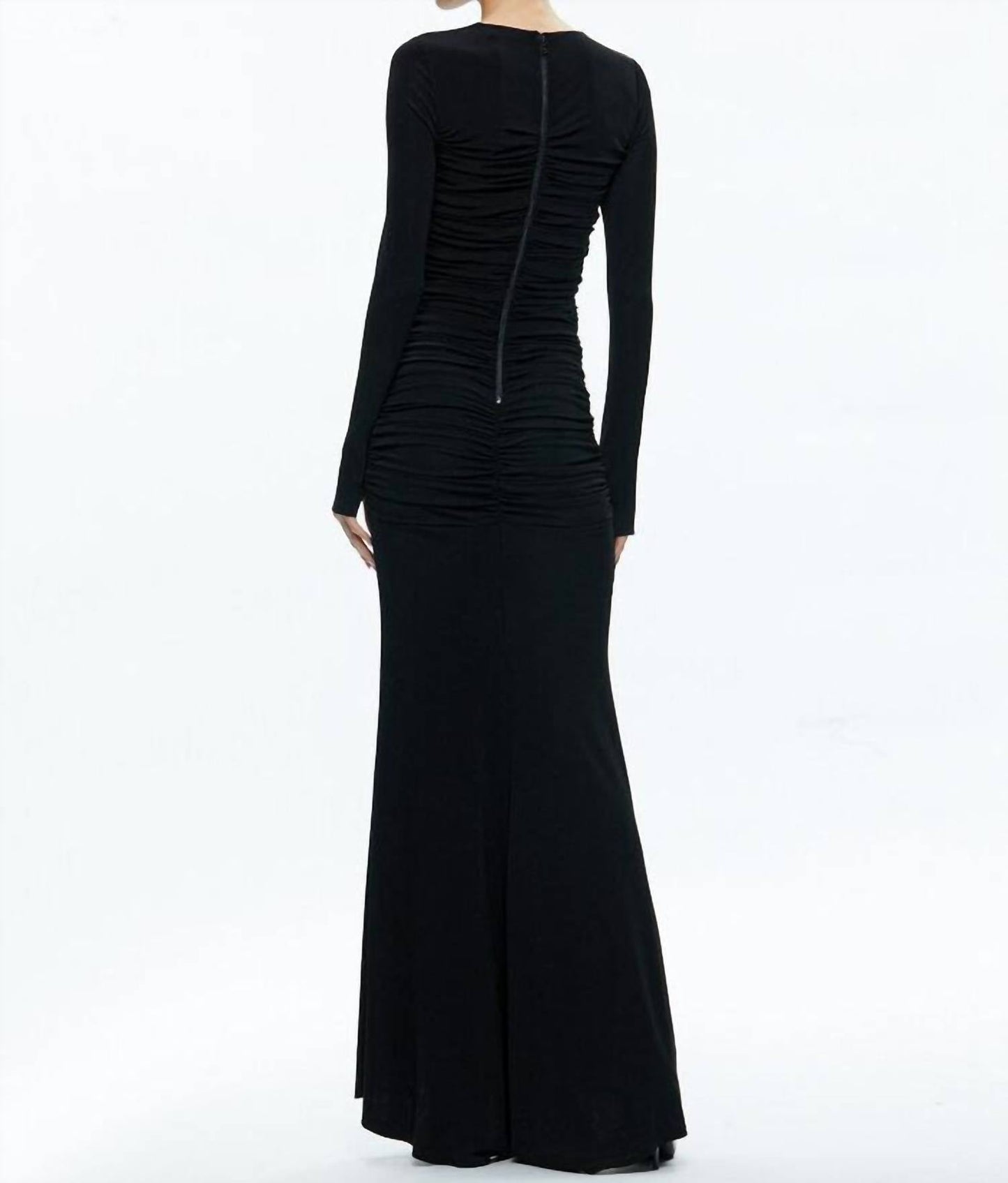 Alice + Olivia - Katherina Long Sleeve Ruched Maxi Dress