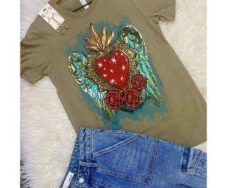 One24Rags - Sacred Heart Heather Tee