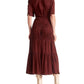 Elan - SHORT SLEEVE V-NECK SMOCKED WAIST DRESS