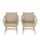 Bruce Outdoor Club Chair Set with Water Resistant Cushions