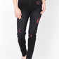 Frank Lyman - Embroidered Flower Jeans