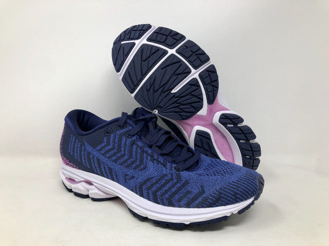 Mizuno Women's Wave Rider 23 Waveknit Running Shoes Blue/Ultramarine Size 6 B(M) Us