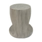 Hollow Side Table Wood-Like Texture Grey