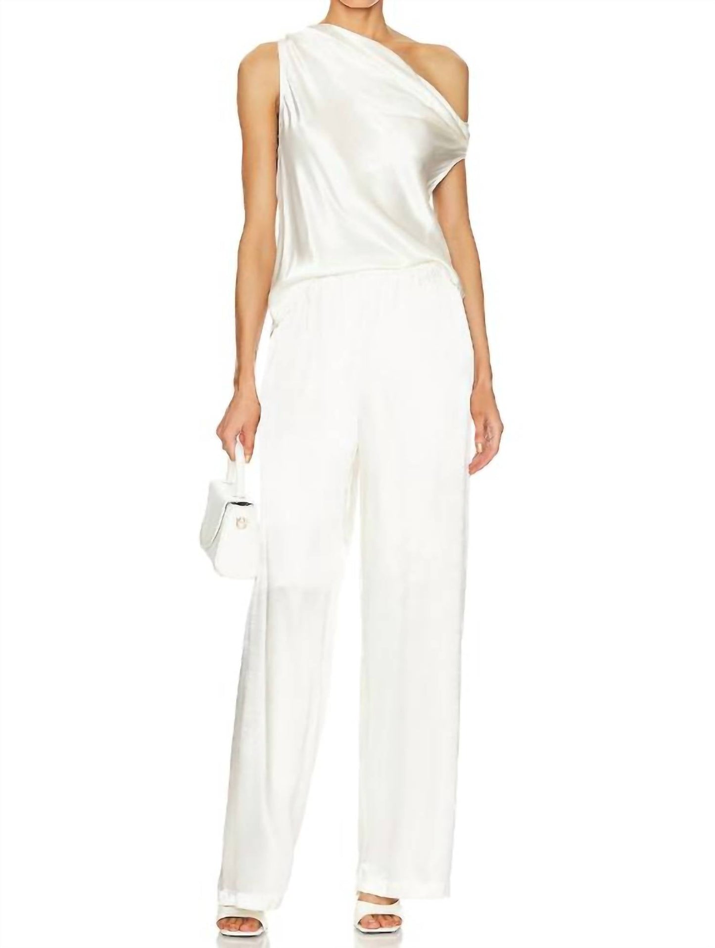 Enza Costa - Silk Bias Off-shoulder Top