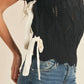 &Merci - Mock Neck Cropped Sweater Vest