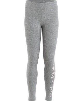 Calvin Klein Big Girl's Logo Print Leggings Gray Size L/G(12-14)