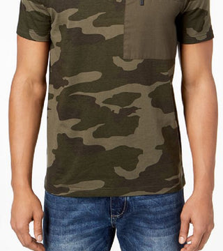 Sean John Men's Zip Pocket Flight T-Shirt Green Size Large