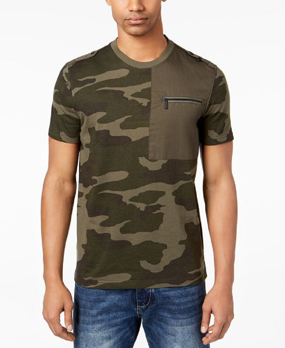 Sean John Men's Zip Pocket Flight T-Shirt Green Size XX-Large