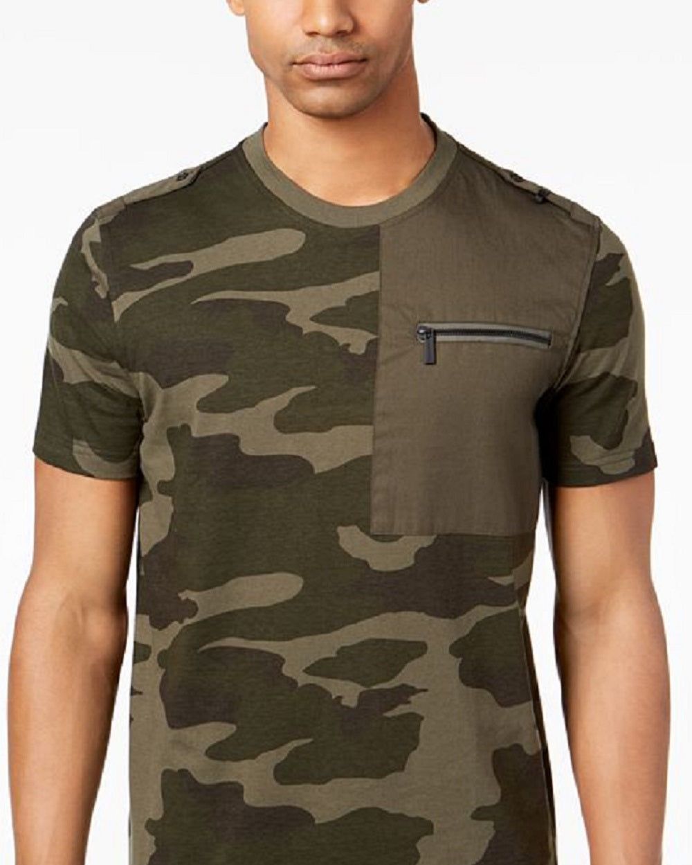 Sean John Men's Zip Pocket Flight T-Shirt Green Size XX-Large