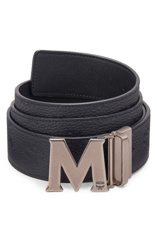MCM Men's Claus Reversible Leather Belt Black Size Regular
