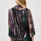 Joseph Ribkoff - Abstract Print Zip Front Organza Jacket
