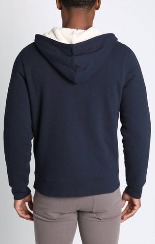 Jachs New York - Recycled Jacquard Sherpa Lined Full Zip Hoodie