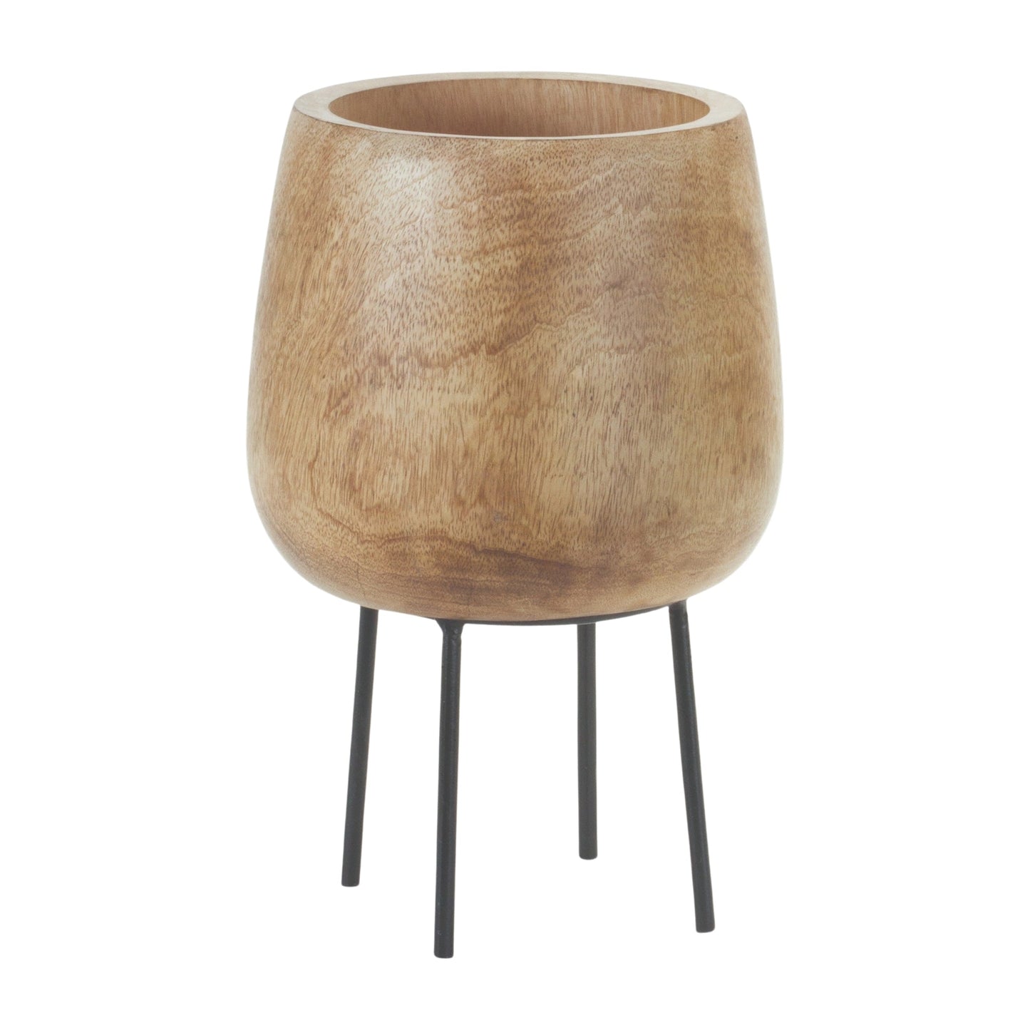 Wood planter with stand 12"h
