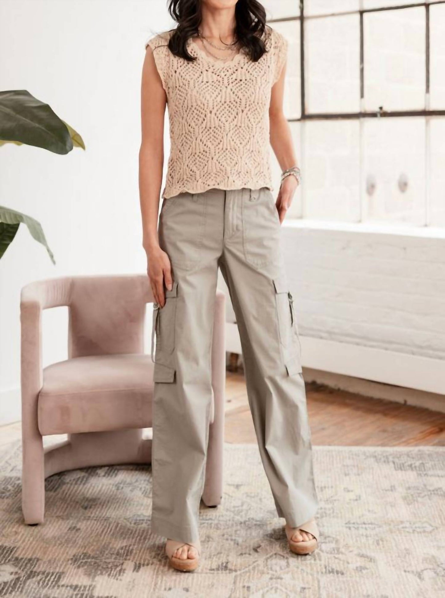 Elan - Cap Sleeve Crochet Sweater