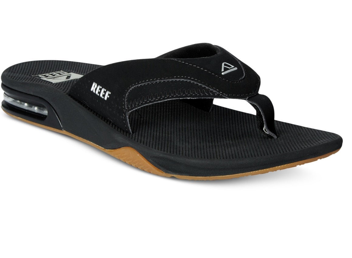 Reef Men's Fanning Thong Sandals Black Size 8