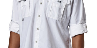 Columbia Men's Bahama Ii Long Sleeve Shirt White Size XX-Large