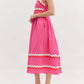 Entro - Straight Neck Midi Dress