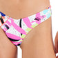 Body Glove Junior's Leaf Print Cheeky Bikini Bottoms Swimsuit White Size Small