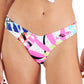 Body Glove Junior's Leaf Print Cheeky Bikini Bottoms Swimsuit White Size Small