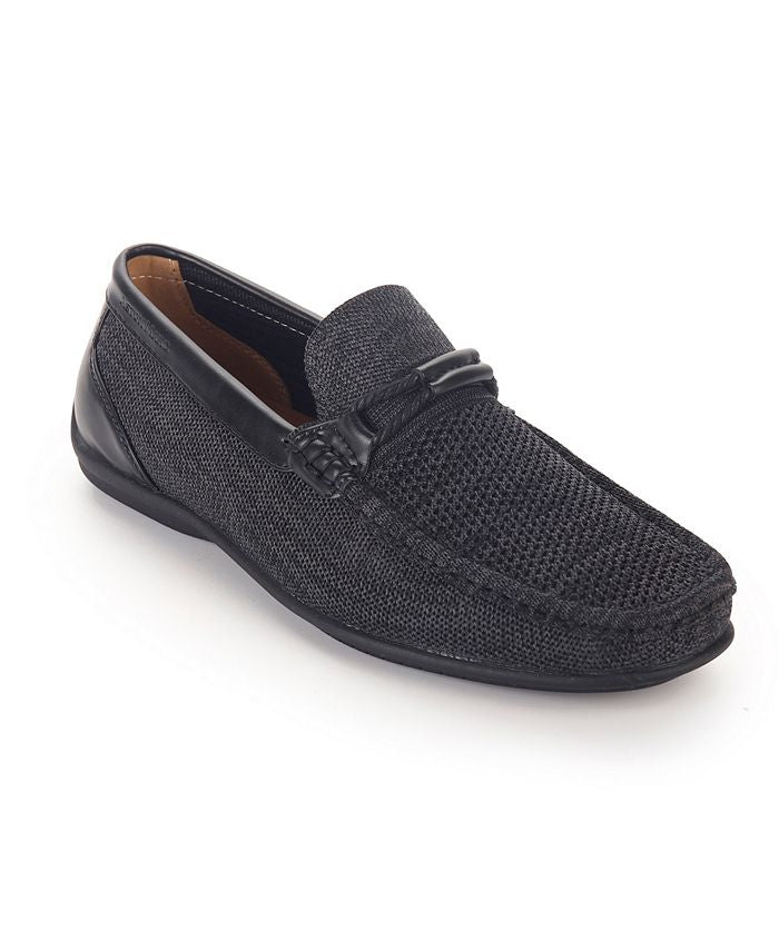Aston Marc Men's Knit Lace Strap Driving Loafer Black Size 12 M