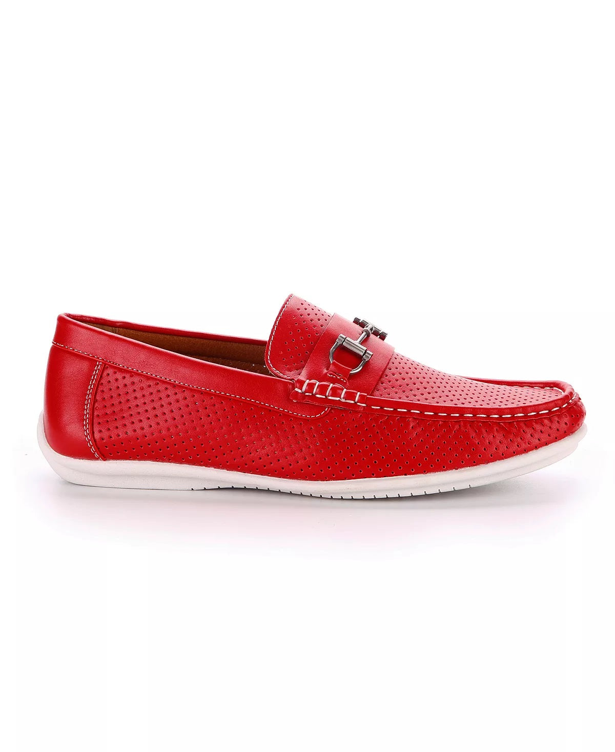 Aston Marc Men's Perforated Classic Driving Shoes Red Size 13 M