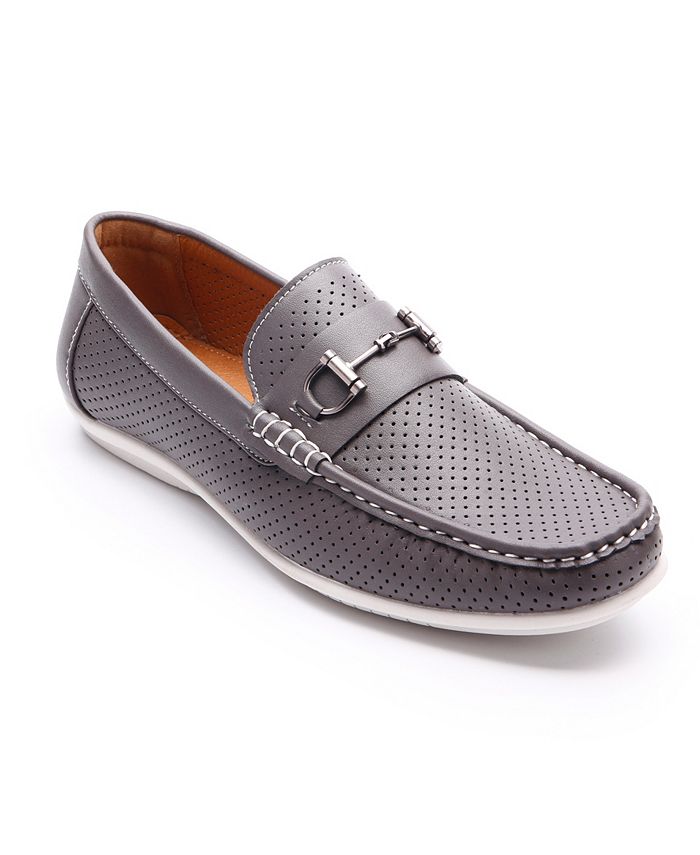 Aston Marc Men's Perforated Classic Driving Shoes Gray Size 9.5M