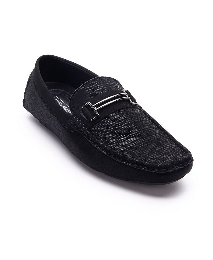 ASTON MARC Men's Clubber Bit Driving Shoes Black Size10