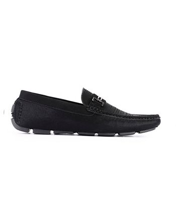 ASTON MARC Men's Clubber Bit Driving Shoes Black Size10