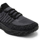 Akademiks Men's Knit Stripe Sneakers Shoes Black Size 10 M