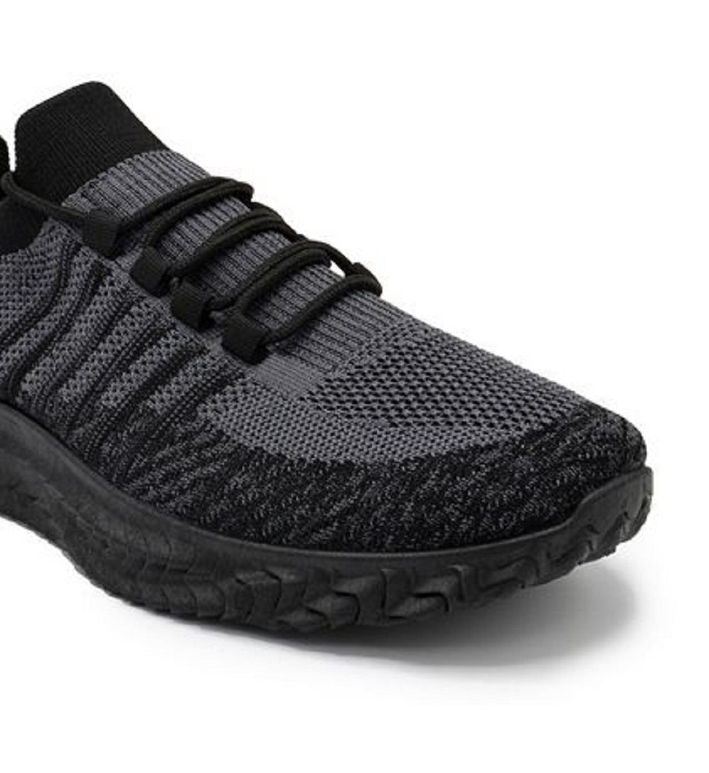 Akademiks Men's Knit Stripe Sneakers Shoes Black Size 10 M