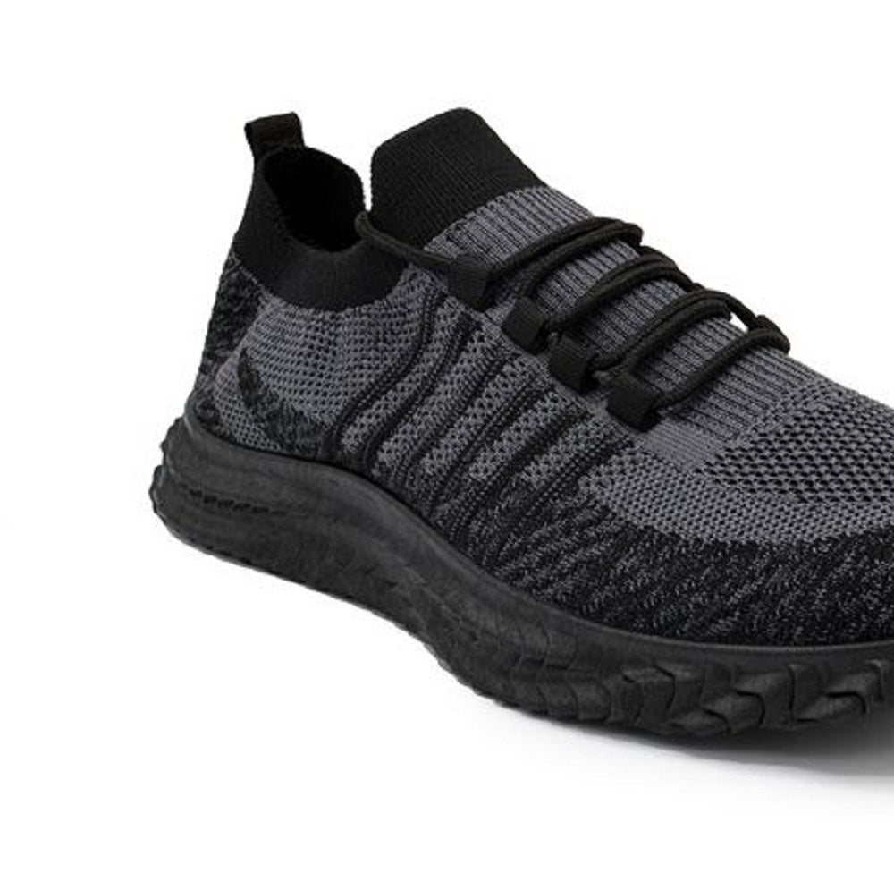 Akademiks Men's Knit Stripe Sneakers Shoes Black Size 10 M