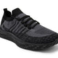 Akademiks Men's Knit Stripe Sneakers Shoes Black Size 12 M