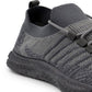 Akademiks Men's Stripe Knit Sneakers Grey Size12