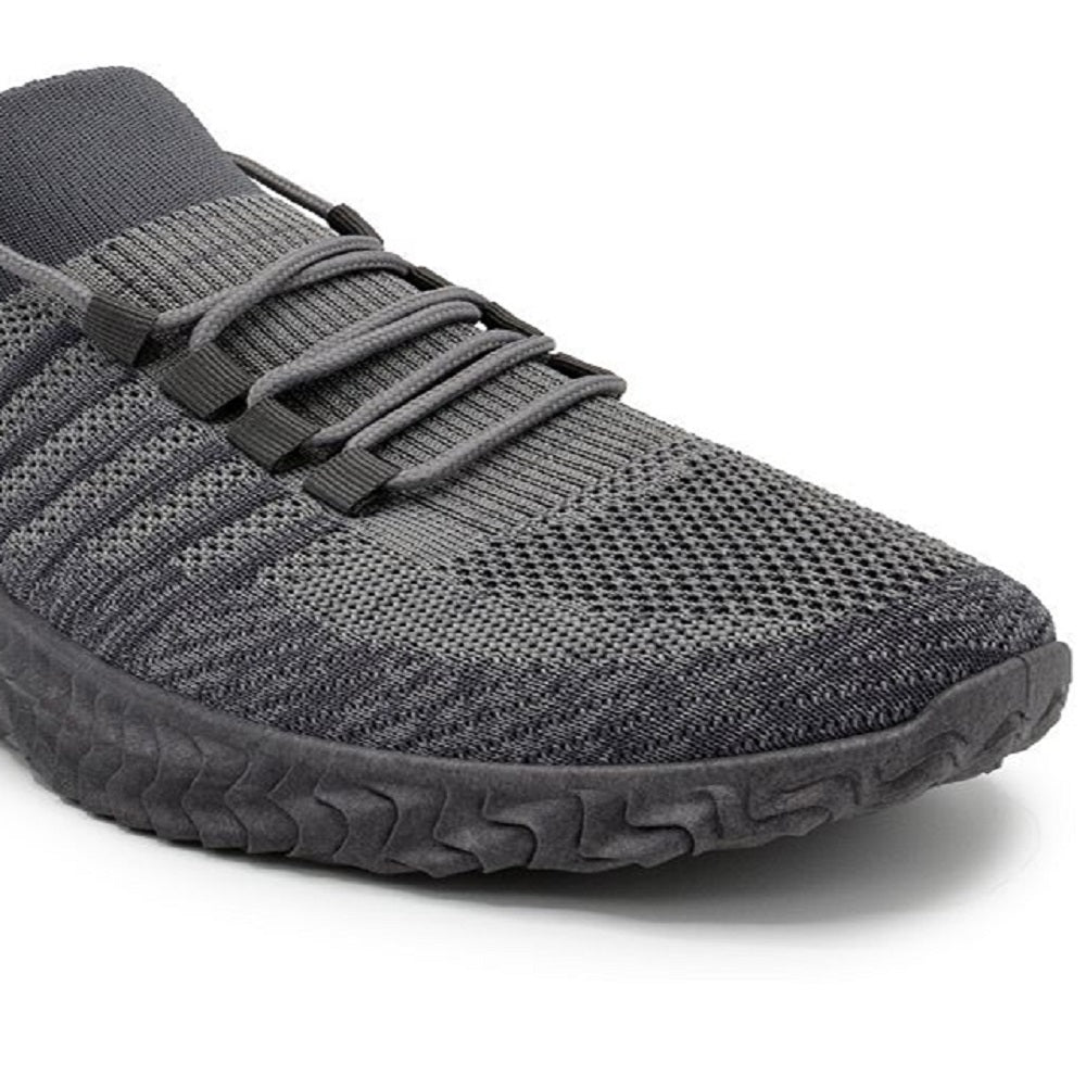 Akademiks Men's Stripe Knit Sneakers Grey Size12
