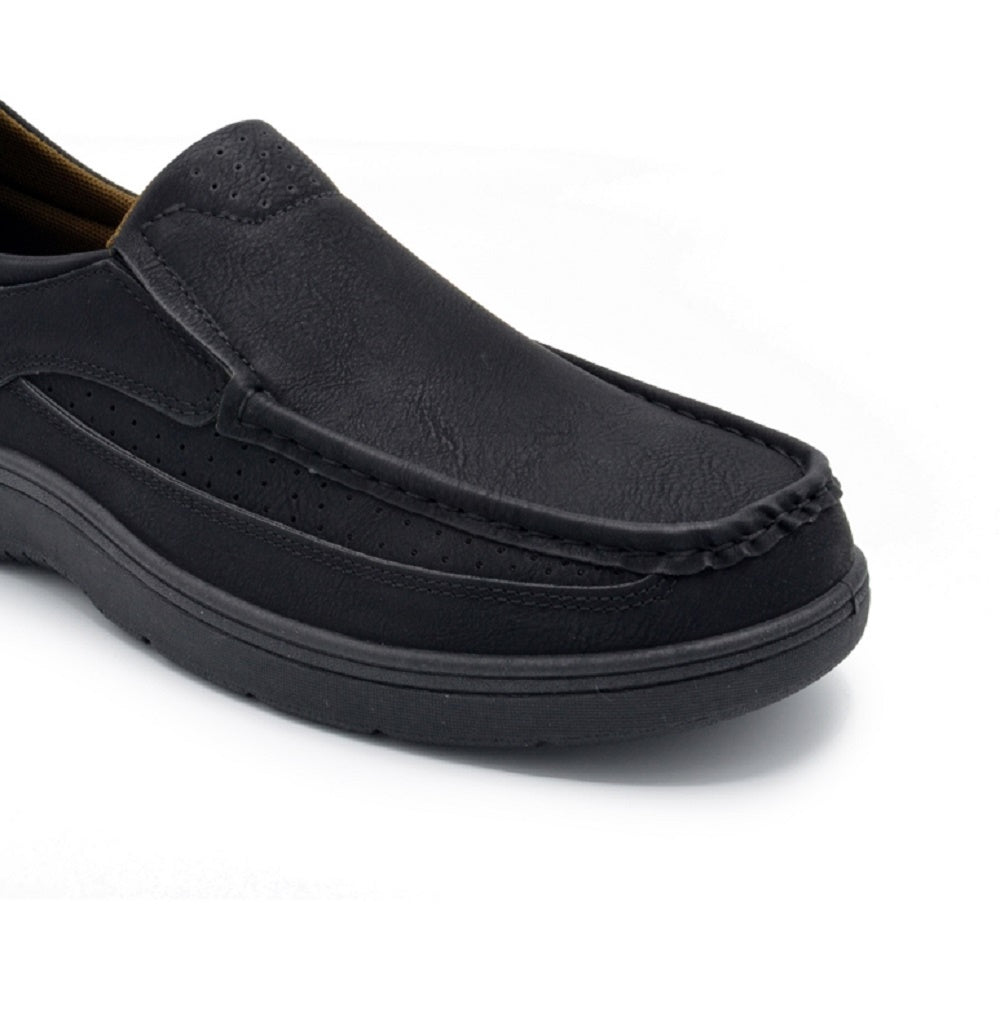 Aston Marc Men's Slip On Walking Casual Shoes Black Size 9 M