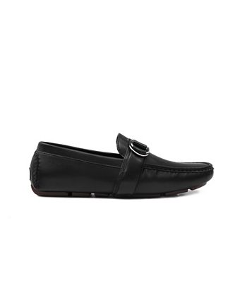 Aston Marc Men's Charter Side Buckle Loafers Shoes Black Size 10.5 M