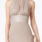 R & M Richards Women's Shimmer Gown Dress Gold Size 4