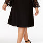 R & M Richards Women's Plus Cold Shoulder Dress Black Size 20W