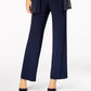 R & M Richards Women's Metallic Pantsuit Shell & Necklace Set Blue Size 14 Petite