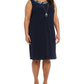R & M Richards Women's Necklace Dress & Printed Jacket Blue Size 22W