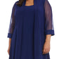 R & M Richards Women's Embellished Dress & Jacket Blue Size 1X