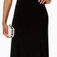 R & M Richards Women's Illusion Beaded Trim A Line Gown Black Size 8