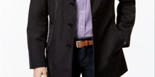 Calvin Klein Men's Mexer Dressy Jacket Raincoat Black Size 42